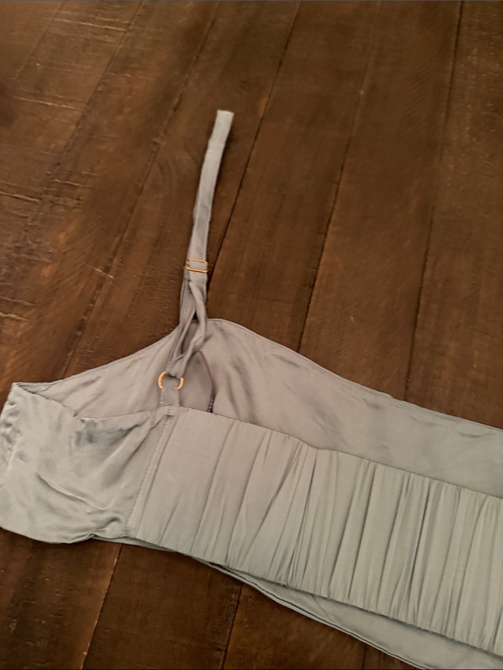 Anthropologie Sage Green Pleated Bralette - Picture 7 of 7